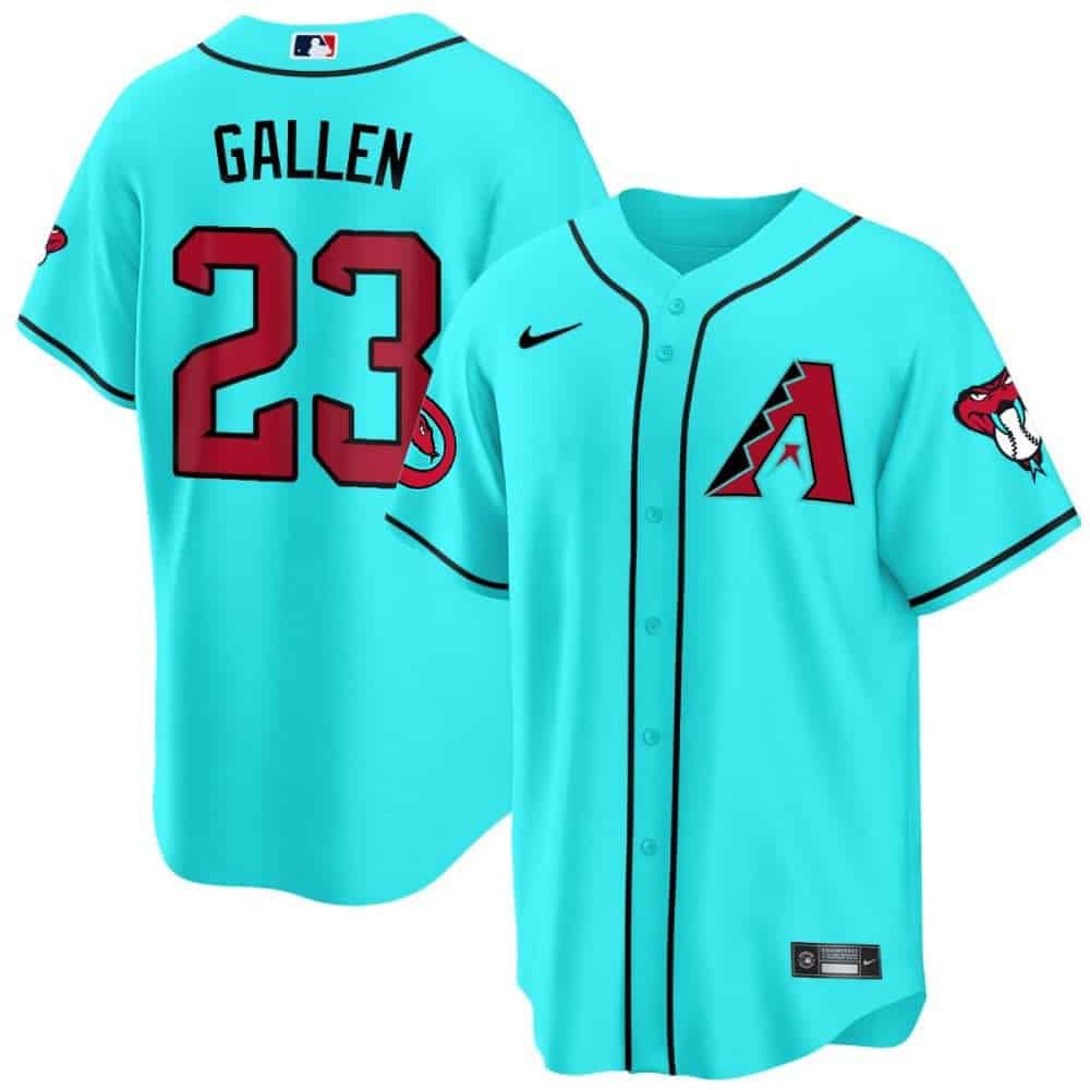 Men Arizona Diamondback #23 Gallen Light Blue 2024 Nike Cool Base MLB Jersey